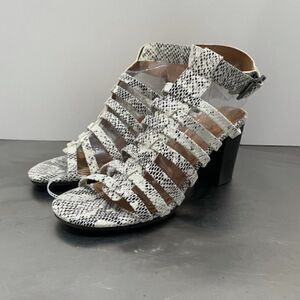 Vionic Sami Snake Sandal Strappy Block Heel Gladiator Ankle Strap Snake 9.5 M